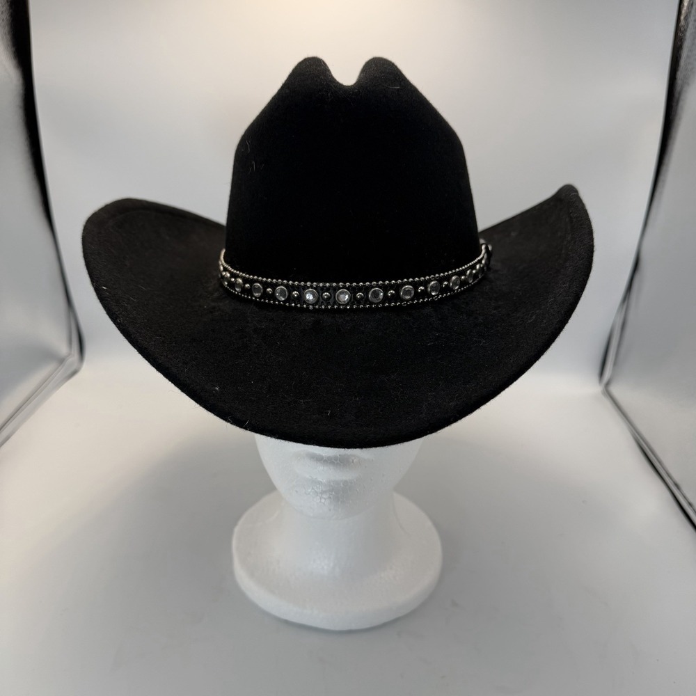 Rodeo King Felt Men's Cowboy Hat Size XS Black Rancher